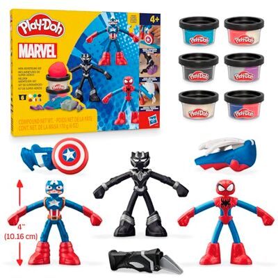 Play-Doh Zestaw do zabawy z figurkami Przygody superbohaterów Marvela z ciastoliną Play-Doh Zestaw do zabawy z figurkami Przygody superbohaterów Marvela z ciastoliną
