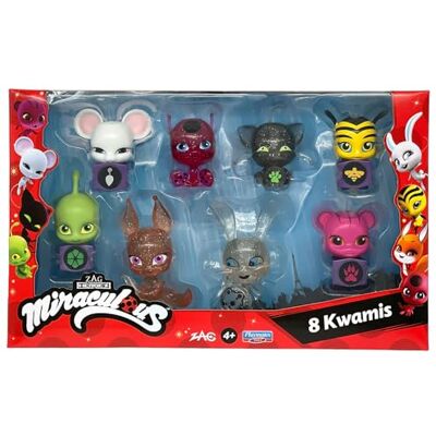 BANDAI Miraculous – zestaw 8 figurki Kwamis – kolekcja mini figurek – szkatulka z 8 kwamisami – zabawka od 4 lat – P50532 BANDAI Miraculous – zestaw 8 figurki Kwamis – kolekcja mini figurek – szkatulka z 8 kwamisami – zabawka od 4 lat – P50532