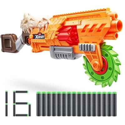 XSHOT Insanity HorrorFire Doomsday firmy Zuru z 16 rzutkami, technologia Air Pocket Rzutki i przechowywanie rzutek, zabawka outdoorowa dla chłopców i dziewcząt, nastolatków i dorosłych XSHOT Insanity HorrorFire Doomsday firmy Zuru z 16 rzutkami, technologia Air Pocket Rzutki i przechowywanie rzutek, zabawka outdoorowa dla chłopców i dziewcząt, nastolatków i dorosłych