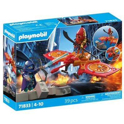 Playmobil Heroes 71833 dron bohaterów przeciwko złemu ninja zabawka od 5 lat prezent dla dzieci z dronem i figurkami do zabawy dla pełnych przygód odgrywania ról Playmobil Heroes 71833 dron bohaterów przeciwko złemu ninja zabawka od 5 lat prezent dla dzieci z dronem i figurkami do zabawy dla pełnych przygód odgrywania ról