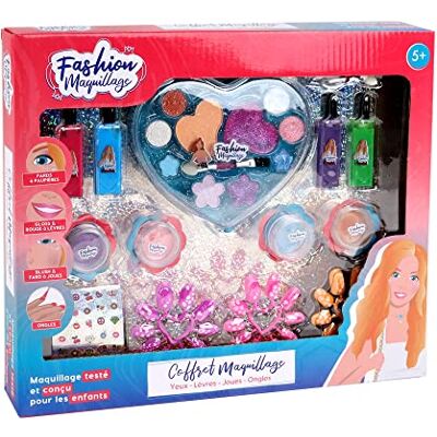 FASHION MAQUILLAGE Zestaw kosmetyków do twarzy i paznokci Makijaż 258004 Wielokolorowy Plastik Zabawka dla dzieci Skóra wrażliwa Testowany przez francuską laboratorium Od 5 lat FASHION MAQUILLAGE Zestaw kosmetyków do twarzy i paznokci Makijaż 258004 Wielokolorowy Plastik Zabawka dla dzieci Skóra wrażliwa Testowany przez francuską laboratorium Od 5 lat