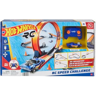 Hot Wheels RC Speed Challenge tor wyścigowy i auto zdalnie sterowane Hot Wheels RC Speed Challenge tor wyścigowy i auto zdalnie sterowane