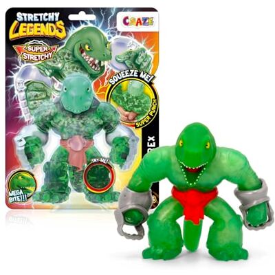 STRETCHY LEGENDS CRAZE Legends Stretchy Megarex – Rozciągliwa Figurka Kolekcjonerska Dinozaur ze Slimem dla Dzieci, Jumbo, 6 do kolekcjonowania STRETCHY LEGENDS CRAZE Legends Stretchy Megarex – Rozciągliwa Figurka Kolekcjonerska Dinozaur ze Slimem dla Dzieci, Jumbo, 6 do kolekcjonowania