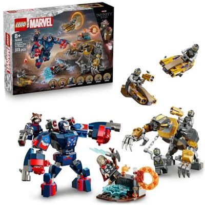 Lego ǀ Marvel Avengers: Koniec gry Thor kontra Chitauri, zabawka dla dzieci do zbudowania, mech Iron Patriota i 7 minifigurek w zestawie, pomysł na prezent dla chłopców i dziewczynek od 8 lat 76322 Lego ǀ Marvel Avengers: Koniec gry Thor kontra Chitauri, zabawka dla dzieci do zbudowania, mech Iron Patriota i 7 minifigurek w zestawie, pomysł na prezent dla chłopców i dziewczynek od 8 lat 76322