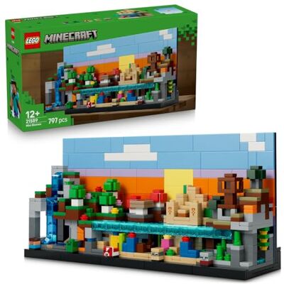 Lego Minecraft Minibiomy, zestaw konstrukcyjny dla nastolatków ze Steve'em i 4 figurkami, w tym Creeper, grzybowa krowa, posuch i grabieżca, prezent dla chłopca i dziewczynki od 12 lat 21589 Lego Minecraft Minibiomy, zestaw konstrukcyjny dla nastolatków ze Steve'em i 4 figurkami, w tym Creeper, grzybowa krowa, posuch i grabieżca, prezent dla chłopca i dziewczynki od 12 lat 21589