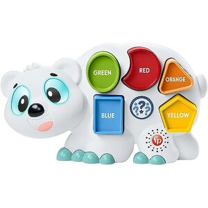Fisher Price Parlamici Fabius niedźwiedź kształty i kolory, wersja włoska, interaktywna zabawka muzyczna i puzzle ze światłami i mi do nauki, zabawka dla dzieci w wieku 18 miesięcy, HRB80 Fisher Price Parlamici Fabius niedźwiedź kształty i kolory, wersja włoska, interaktywna zabawka muzyczna i puzzle ze światłami i mi do nauki, zabawka dla dzieci w wieku 18 miesięcy, HRB80