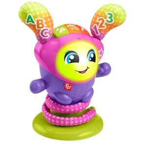 Fisher Price DJ Bouncin' Star Robot Nauka, Interaktywna zabawka ze światłami i dźwiękami, prezent dla dziecka +9 miesięcy, wersja niemiecka (HRC49) Fisher Price DJ Bouncin' Star Robot Nauka, Interaktywna zabawka ze światłami i dźwiękami, prezent dla dziecka +9 miesięcy, wersja niemiecka (HRC49)