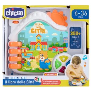 Chicco Dwujęzyczna włoska/angielska interaktywna książka z 9 stronami, gra edukacyjna pierwsze słowa, światła i dźwięki miasta, nauka języków, zabawa dla dzieci, centrum aktywności, 6-36 miesięcy Chicco Dwujęzyczna włoska/angielska interaktywna książka z 9 stronami, gra edukacyjna pierwsze słowa, światła i dźwięki miasta, nauka języków, zabawa dla dzieci, centrum aktywności, 6-36 miesięcy