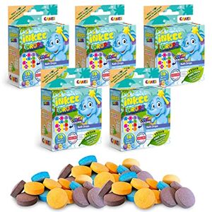 INKEE CRAZE Bath Drops zestaw 5 tabletek do nauki kolorów, kolory do kąpieli dla dzieci – 80 kulek do kąpieli dla dzieci o zapachu truskawek, 1 sztuka (5 sztuk) INKEE CRAZE Bath Drops zestaw 5 tabletek do nauki kolorów, kolory do kąpieli dla dzieci – 80 kulek do kąpieli dla dzieci o zapachu truskawek, 1 sztuka (5 sztuk)