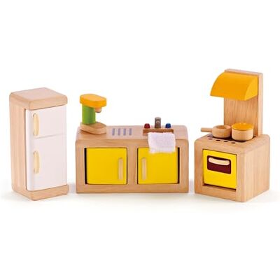 Hape E3453 Kitchen Wooden Dolls House Accessories, Multicolor, 19.8 x 9.9 x 25.8 centimetres Hape E3453 Kitchen Wooden Dolls House Accessories, Multicolor, 19.8 x 9.9 x 25.8 centimetres