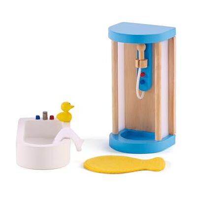 Hape E3451 Family Bathroom Wooden Dolls House Accessories Hape E3451 Family Bathroom Wooden Dolls House Accessories