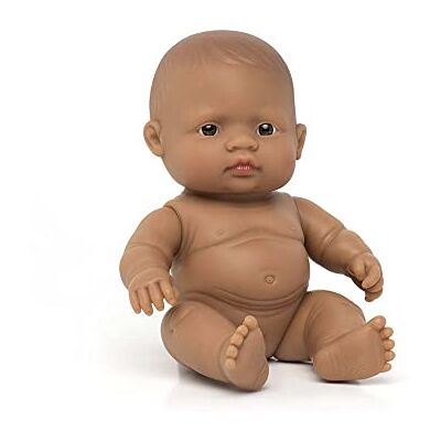 Miniland Lalka dla niemowląt średniej skóry 21 cm do wyobrażenia i nauki Realistyczny anatomiczny design, kompatybilny z Dolls, wspiera rozwój emocjonalny od 10 miesięcy Miniland Lalka dla niemowląt średniej skóry 21 cm do wyobrażenia i nauki Realistyczny anatomiczny design, kompatybilny z Dolls, wspiera rozwój emocjonalny od 10 miesięcy