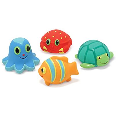 Melissa & Doug Sunny Patch Seaside Sidekicks Squirters z 4 zwierzętami do ściskania i tryskania zabawki wodne dla dzieci zabawka do basenu 3+ prezent dla chłopca lub dziewczynki Melissa & Doug Sunny Patch Seaside Sidekicks Squirters z 4 zwierzętami do ściskania i tryskania zabawki wodne dla dzieci zabawka do basenu 3+ prezent dla chłopca lub dziewczynki