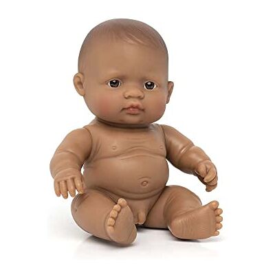 Miniland Lalka dla niemowląt średniej skóry 21 cm do wyobrażenia i nauki Realistyczny anatomiczny design, kompatybilny z Dolls, wspiera rozwój emocjonalny od 10 miesięcy Miniland Lalka dla niemowląt średniej skóry 21 cm do wyobrażenia i nauki Realistyczny anatomiczny design, kompatybilny z Dolls, wspiera rozwój emocjonalny od 10 miesięcy