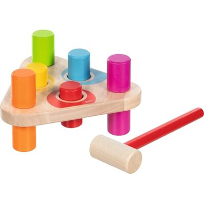 goki Hammerbank, Regenbogenfarben: 15,4 x 14 x 8,5 cm, Holz, 5 Teile, per Stück goki Hammerbank, Regenbogenfarben: 15,4 x 14 x 8,5 cm, Holz, 5 Teile, per Stück