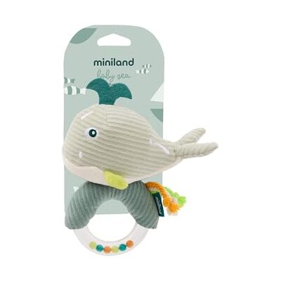 Miniland Grzechotka dla niemowląt: miękka, lekka i stymulująca, idealna do pierwszych odkryć sensorycznych od urodzenia (ocean) Miniland Grzechotka dla niemowląt: miękka, lekka i stymulująca, idealna do pierwszych odkryć sensorycznych od urodzenia (ocean)