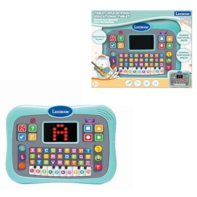 LEXIBOOK , Precoce learzagem tablet, English/Português Bilingue, Fałszywy tablet com ecrã do nauki lub alfabetu, numery i zachęć cię, tryby fortepianu i interatywny quiz, niebieski, JCPAD007i4 LEXIBOOK , Precoce learzagem tablet, English/Português Bilingue, Fałszywy tablet com ecrã do nauki lub alfabetu, numery i zachęć cię, tryby fortepianu i interatywny quiz, niebieski, JCPAD007i4