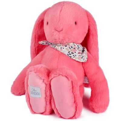 Doudou et Compagnie Przytulanka Królik Koralowa Kwiecista 50 cm Duża przytulanka dziecięca z kwiatową bandaną Towarzysz Przytulanie i pocieszenie Pomysł na prezent z okazji narodzin Doudou et Compagnie Przytulanka Królik Koralowa Kwiecista 50 cm Duża przytulanka dziecięca z kwiatową bandaną Towarzysz Przytulanie i pocieszenie Pomysł na prezent z okazji narodzin