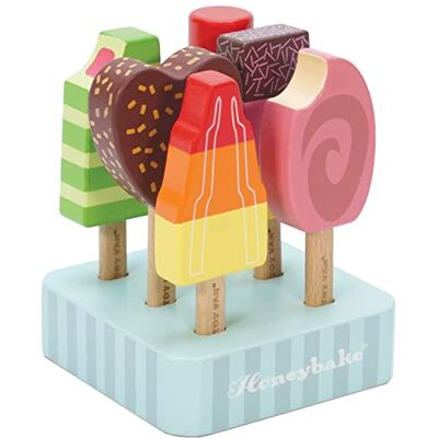 Le Toy Van Edukacyjne drewniane zabawki 'Honeybake Ice Lollies udawanie zabawa dla dzieci zestaw do zabawy 6 sztuk świetne prezenty dla chłopca lub dziewczyny Le Toy Van Edukacyjne drewniane zabawki 'Honeybake Ice Lollies udawanie zabawa dla dzieci zestaw do zabawy 6 sztuk świetne prezenty dla chłopca lub dziewczyny