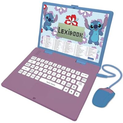 LEXIBOOK , Disney Stitch, angielski/hiszpański dwujęzyczny komputer edukacyjny, 124 zajęcia językowe, pisanie, matematyka, logika, muzyka i gry, dla chłopców i dziewcząt, JC598Di2 LEXIBOOK , Disney Stitch, angielski/hiszpański dwujęzyczny komputer edukacyjny, 124 zajęcia językowe, pisanie, matematyka, logika, muzyka i gry, dla chłopców i dziewcząt, JC598Di2