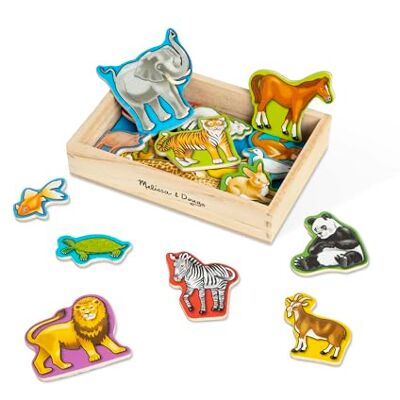 Melissa & Doug – drewniane magnesy ze zwierzętami zabawka rozwojowa kompetencje kognitywne 2+ prezent dla chłopca lub dziewczynki Melissa & Doug – drewniane magnesy ze zwierzętami zabawka rozwojowa kompetencje kognitywne 2+ prezent dla chłopca lub dziewczynki