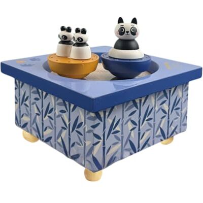 Trousselier Bebe Panda Music Box pozytywka do tańca dla niemowląt prezent z okazji narodzin dziecka lub chrzciny dla dziewczynki i chłopca 2 zdejmowane figurki taneczne Trousselier Bebe Panda Music Box pozytywka do tańca dla niemowląt prezent z okazji narodzin dziecka lub chrzciny dla dziewczynki i chłopca 2 zdejmowane figurki taneczne