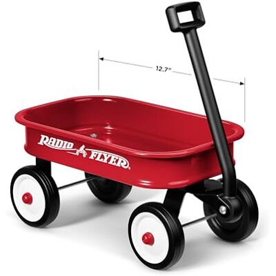 Radio Flyer Little Red Toy Wagon, mały wózek zabawkowy do ekspozycji, długość 36 cm Radio Flyer Little Red Toy Wagon, mały wózek zabawkowy do ekspozycji, długość 36 cm