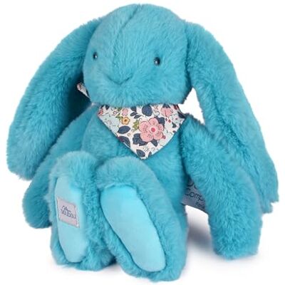 Doudou et Compagnie Królik Kwiatowy Turkusowy 25 cm Doudou et Compagnie Królik Kwiatowy Turkusowy 25 cm