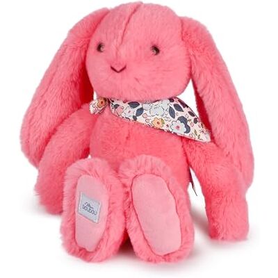 Doudou et Compagnie Przytulanka Królik 25 cm Mała przytulanka dziecięca z kwiatową bandaną Prezent z okazji narodzin dziewczynki chłopca Towarzysz przytulania i czuwania Można prać w pralce Doudou et Compagnie Przytulanka Królik 25 cm Mała przytulanka dziecięca z kwiatową bandaną Prezent z okazji narodzin dziewczynki chłopca Towarzysz przytulania i czuwania Można prać w pralce