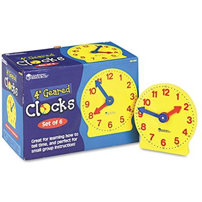 Learning Resources Ukierunkowany Mini-zegary 6-Kawałek Zestaw, 10 cm Rozmiar Learning Resources Ukierunkowany Mini-zegary 6-Kawałek Zestaw, 10 cm Rozmiar