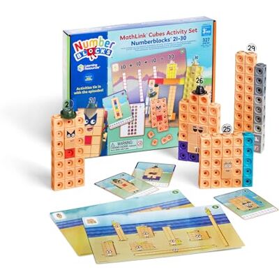 Learning Resources MathLink Cubes Numberblocks 21–30 Zestaw Aktywności, Zabawki dla Dzieci w Wieku 3 Lata, 20 Aktywności Powiązanych z Serialem TV, Zabawki Sensoryczne dla Autyzmu Learning Resources MathLink Cubes Numberblocks 21–30 Zestaw Aktywności, Zabawki dla Dzieci w Wieku 3 Lata, 20 Aktywności Powiązanych z Serialem TV, Zabawki Sensoryczne dla Autyzmu