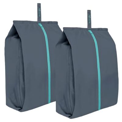 E0430-A (Set of 2) 100% torba podróżna z recyklingu firmy Ecoright, wodoodporny organizer na buty z zamkiem błyskawicznym, dla mężczyzn i kobiet, wykonana z 8 plastikowych butelek, zestaw 2 szt, Woda, Jeden rozmiar, E0430-A (Set of 2) 100% torba podróżna z recyklingu firmy Ecoright, wodoodporny organizer na buty z zamkiem błyskawicznym, dla mężczyzn i kobiet, wykonana z 8 plastikowych butelek, zestaw 2 szt, Woda, Jeden rozmiar,