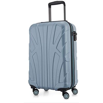 Packard Bell Suitline Walizka kabinowa 55 x 35 x 20 cm (34 L) ABS twarda z zamkiem TSA 4 podwójne koła uchwyt teleskopowy lekka bagaż podręczny podróż służbowa, basenowy niebieski Packard Bell Suitline Walizka kabinowa 55 x 35 x 20 cm (34 L) ABS twarda z zamkiem TSA 4 podwójne koła uchwyt teleskopowy lekka bagaż podręczny podróż służbowa, basenowy niebieski