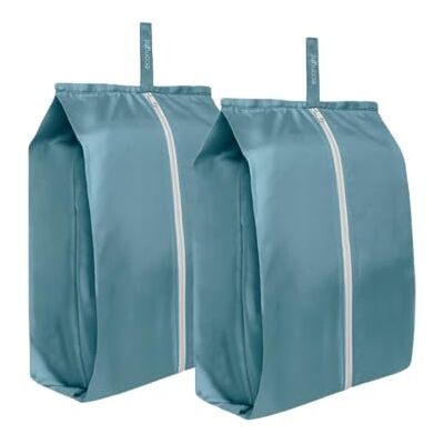 E0429 (Set of 2) 100% torba podróżna z recyklingu firmy Ecoright, wodoodporny organizer na buty z zamkiem błyskawicznym, dla mężczyzn i kobiet, wykonana z 8 plastikowych butelek, zestaw 2 szt, Niebiesko-szary, Jeden E0429 (Set of 2) 100% torba podróżna z recyklingu firmy Ecoright, wodoodporny organizer na buty z zamkiem błyskawicznym, dla mężczyzn i kobiet, wykonana z 8 plastikowych butelek, zestaw 2 szt, Niebiesko-szary, Jeden