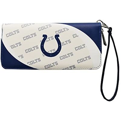 300902-COLT-1 Littlearth Damski portfel NFL Indianapolis Colts 1 Curve Zip Organizer, kolor drużyny, 20 x 10 x 2,5 cm 300902-COLT-1 Littlearth Damski portfel NFL Indianapolis Colts 1 Curve Zip Organizer, kolor drużyny, 20 x 10 x 2,5 cm