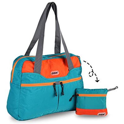 G-FB-15003 GOX Foldable Bags for Travel Duffel Bag Packable Tote Bag Carry on Luggage Weekender Overnight Bag for Women (turkusowy) G-FB-15003 GOX Foldable Bags for Travel Duffel Bag Packable Tote Bag Carry on Luggage Weekender Overnight Bag for Women (turkusowy)