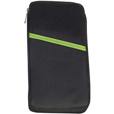 Jocca organizer na dokumenty podróżne uchwyt na paszport, poliester, czarny, 25 x 13,5 x 2 cm Jocca organizer na dokumenty podróżne uchwyt na paszport, poliester, czarny, 25 x 13,5 x 2 cm
