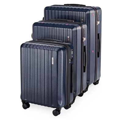 RAN10239 Compactor zestaw 3 walizek podróżnych Terra Hybrid Luggage, S/L/XL, ABS+PC, niebieski RAN10239 Compactor zestaw 3 walizek podróżnych Terra Hybrid Luggage, S/L/XL, ABS+PC, niebieski