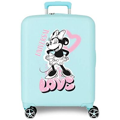 3739323 Disney Minnie Heart Turkusowa walizka kabinowa 40x55x20 cm Twardy ABS Zintegrowany zamek TSA 38, Serce, Talla única, Walizka kabinowa 3739323 Disney Minnie Heart Turkusowa walizka kabinowa 40x55x20 cm Twardy ABS Zintegrowany zamek TSA 38, Serce, Talla única, Walizka kabinowa
