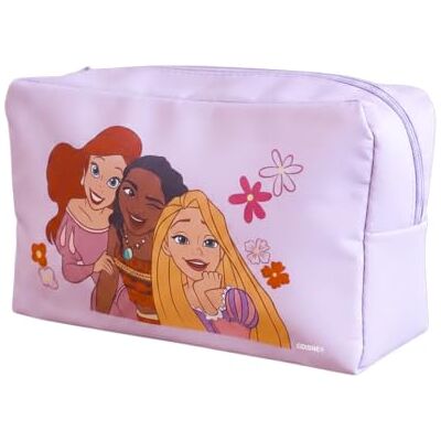 Disney Princesses Kosmetyczka Ariel, Vaiana & Pink Roszpunka, duża przegroda na zamek błyskawiczny, bajkowy i praktyczny design, akcesoria podróżne lub łazienkowe oficjalny produkt Disney Princesses Kosmetyczka Ariel, Vaiana & Pink Roszpunka, duża przegroda na zamek błyskawiczny, bajkowy i praktyczny design, akcesoria podróżne lub łazienkowe oficjalny produkt