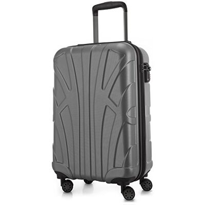 S20-8801M-S-88011009 Suitline Walizka kabinowa 55 x 35 x 20 cm (34 L) ABS twarda z zamkiem TSA 4 podwójne koła uchwyt teleskopowy lekka bagaż podręczny podróż służbowa, srebrny S20-8801M-S-88011009 Suitline Walizka kabinowa 55 x 35 x 20 cm (34 L) ABS twarda z zamkiem TSA 4 podwójne koła uchwyt teleskopowy lekka bagaż podręczny podróż służbowa, srebrny