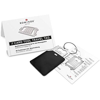 ROMINOX Artykuł prezentowy: Card Tool // Travel Tag – 30 funkcji – wielofunkcyjna zawieszka do walizki/przywieszka do bagażu podróżnego, stal szlachetna wraz z etui i opisem funkcji, narzędzie ROMINOX Artykuł prezentowy: Card Tool // Travel Tag – 30 funkcji – wielofunkcyjna zawieszka do walizki/przywieszka do bagażu podróżnego, stal szlachetna wraz z etui i opisem funkcji, narzędzie