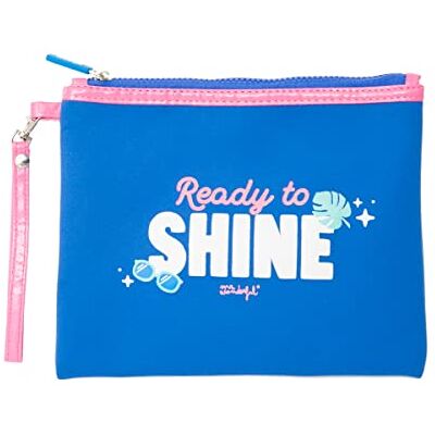 WOA2212078EMZ1 Mr. Wonderful Uniseks torba na przybory toaletowe 'Ready to Shine', wielokolorowa, 23,5 x 1 x 19 cm, Wielokolorowy WOA2212078EMZ1 Mr. Wonderful Uniseks torba na przybory toaletowe 'Ready to Shine', wielokolorowa, 23,5 x 1 x 19 cm, Wielokolorowy