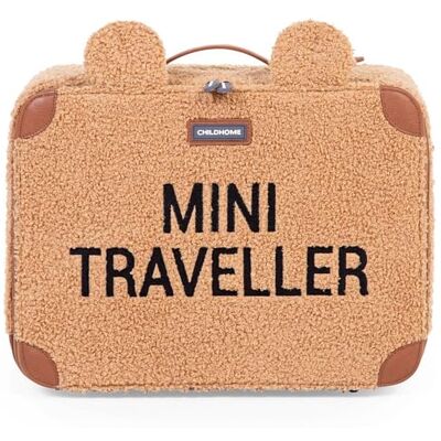 Childhome , Walizka dziecięca, weekend, rozmiar kabinowy, kompaktowa, solidna, do transportu, etykieta z imieniem, design, miękki materiał, mini podróżnik, Teddy Childhome , Walizka dziecięca, weekend, rozmiar kabinowy, kompaktowa, solidna, do transportu, etykieta z imieniem, design, miękki materiał, mini podróżnik, Teddy