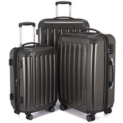 4260506071898 Hauptstadtkoffer ALEX Zestaw 3 Walizek – Bagaż Podręczny 55 cm, Walizka Średnia 65 cm i Duża 75 cm, Twarda Skorupa ABS+PC, Zamek Szyfrowy, grafitowy 4260506071898 Hauptstadtkoffer ALEX Zestaw 3 Walizek – Bagaż Podręczny 55 cm, Walizka Średnia 65 cm i Duża 75 cm, Twarda Skorupa ABS+PC, Zamek Szyfrowy, grafitowy