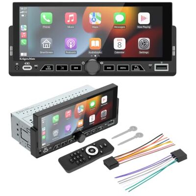 Krüger&Matz Radio Samochodowe KM2017 CarPlay/AndroidAto 6,9” USB 1DIN pilot Krüger&Matz Radio Samochodowe KM2017 CarPlay/AndroidAto 6,9” USB 1DIN pilot