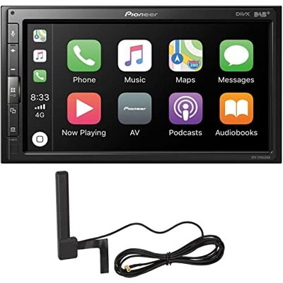 Pioneer SPH-EVO62DAB-AN Centrum multimedialne 6,8-calowy ekran dotykowy, szybkie ładowanie USB, Apple CarPlay, Android Auto, radio cyfrowe DAB/DAB+, Bluetooth, 13-pasmowy korektor, w tym antena DAB Pioneer SPH-EVO62DAB-AN Centrum multimedialne 6,8-calowy ekran dotykowy, szybkie ładowanie USB, Apple CarPlay, Android Auto, radio cyfrowe DAB/DAB+, Bluetooth, 13-pasmowy korektor, w tym antena DAB