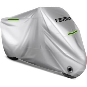 Favoto ulepszona wersja pokrowiec motocyklowy plandeka motocyklowa na zewnątrz srebrny pokrowiec motocyklowy rozmiar XXL-245 x 105 x 125 cm chroni przed deszczem UV, śniegiem, kurzem Favoto ulepszona wersja pokrowiec motocyklowy plandeka motocyklowa na zewnątrz srebrny pokrowiec motocyklowy rozmiar XXL-245 x 105 x 125 cm chroni przed deszczem UV, śniegiem, kurzem