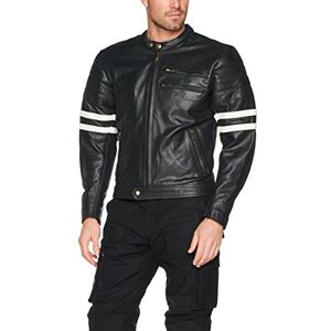 BIKERS GEAR AUSTRALIA PHILLIP ISLAND BG Bikers Gear The Rocker motocykl czarna skórzana kawiarnia Racer kurtka CE1621-1 PU pancerz, biała, UK 38 EU 48 średnia BIKERS GEAR AUSTRALIA PHILLIP ISLAND BG Bikers Gear The Rocker motocykl czarna skórzana kawiarnia Racer kurtka CE1621-1 PU pancerz, biała, UK 38 EU 48 średnia