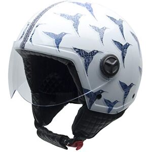 NZI Zeta Ushuaïa otwarty kask motocyklowy, błyszczący niebieski bird, rozmiar S NZI Zeta Ushuaïa otwarty kask motocyklowy, błyszczący niebieski bird, rozmiar S